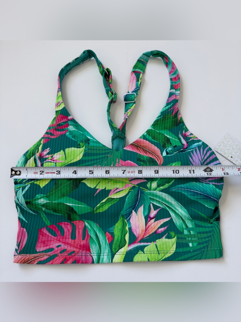 Next by Athena Tropical Print Ribbed Bikini Set Size M NWT V-Neck - Picture 10 of 16